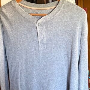Faded Glory Gray Crewneck Sweatshirt With Blue Logo